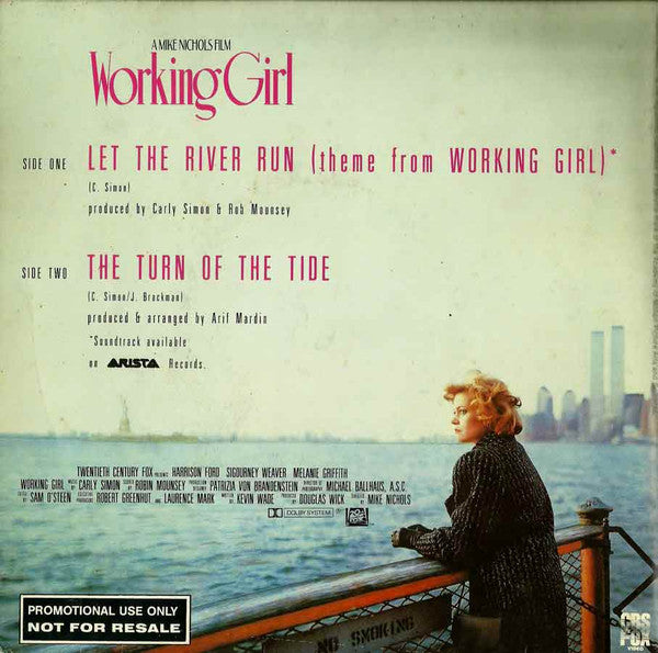 Carly Simon : Let The River Run (7", Single, Promo, Gat)