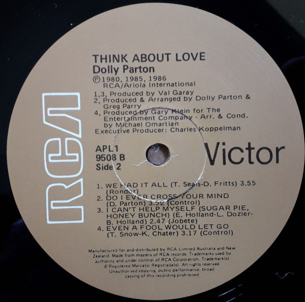 Dolly Parton : Think About Love (LP, Album, Comp)
