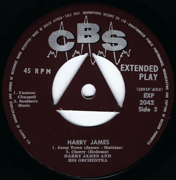 Harry James And His Orchestra : Crazy Rhythm (7", EP, Mono)