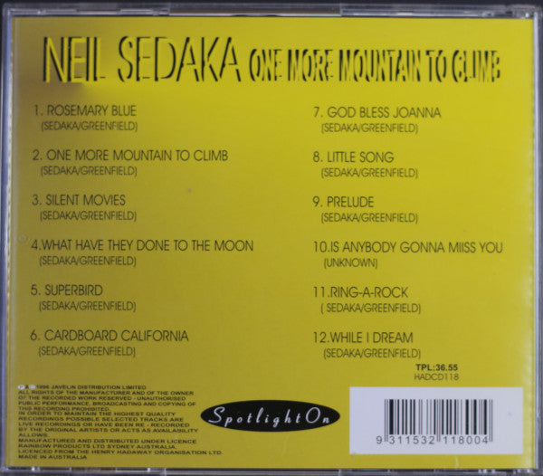 Neil Sedaka : One More Mountain To Climb (CD, Album)