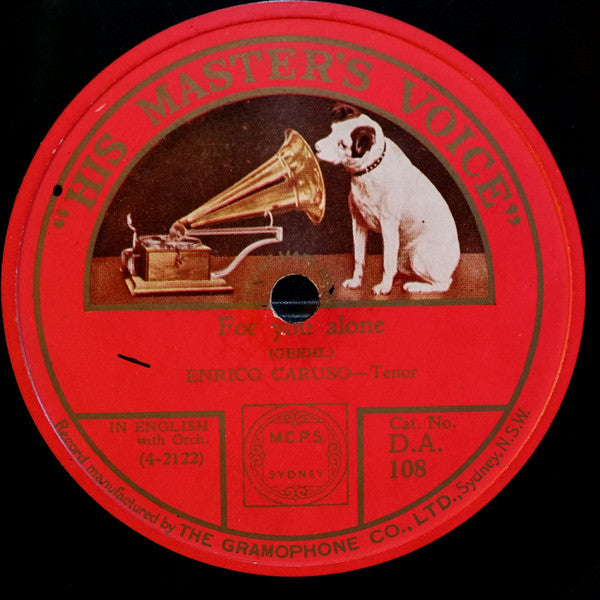 Enrico Caruso : For You Alone / A Dream (Shellac, 10")