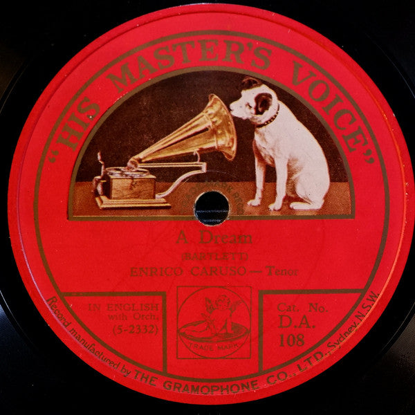 Enrico Caruso : For You Alone / A Dream (Shellac, 10")