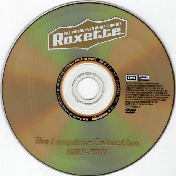 Roxette : All Videos Ever Made & More! (The Complete Collection 1987-2001) (DVD-V, Comp, PAL, R0)