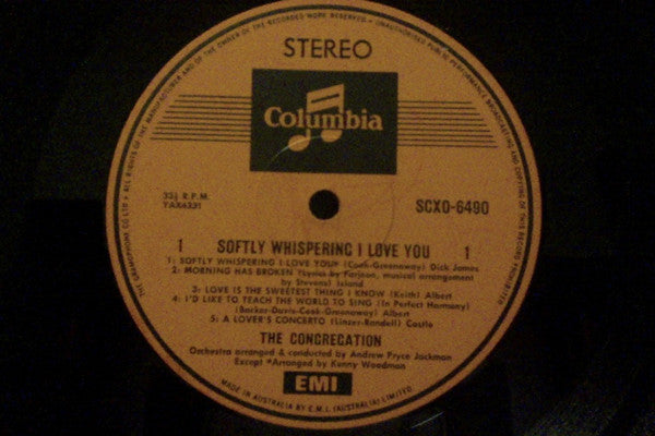 The Congregation* : Softly Whispering I Love You (LP, Album)