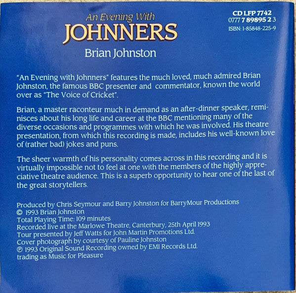 Brian Johnston : An Evening With Johnners (2xCD, Album)