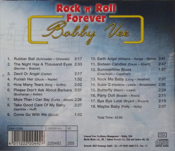 Bobby Vee : Rock 'N' Roll Forever  (CD, Comp)