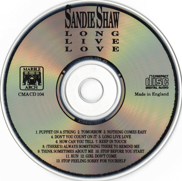 Sandie Shaw : Long Live Love (CD, Comp)