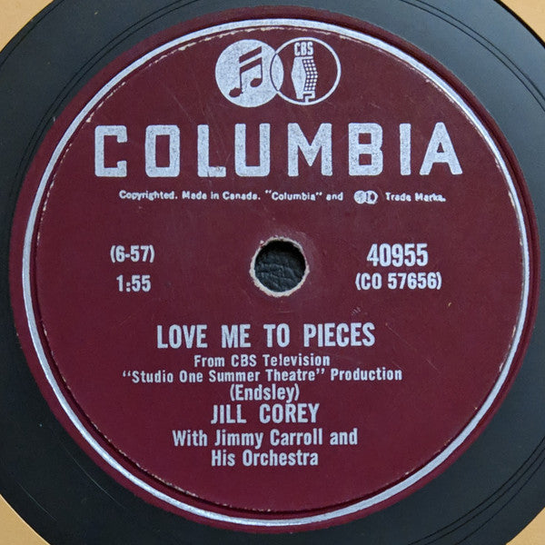 Jill Corey : Love Me To Pieces / Love (Shellac, 10")