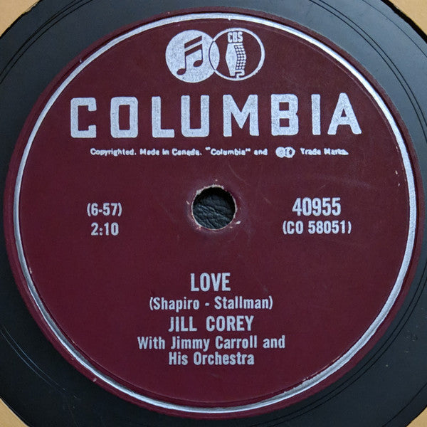 Jill Corey : Love Me To Pieces / Love (Shellac, 10")