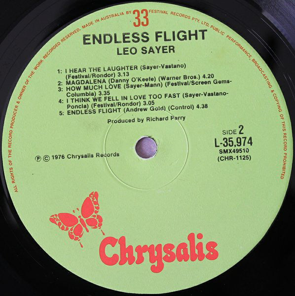 Leo Sayer : Endless Flight (LP, Album, Gre)