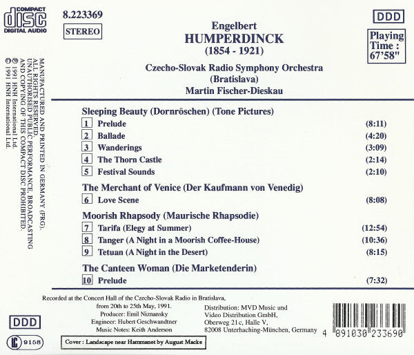 Engelbert Humperdinck (2) - Czecho-Slovak Radio Symphony Orchestra (Bratislava)*, Martin Fischer-Dieskau : Orchestral Works (CD, Album)
