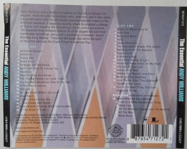 Andy Williams : The Essential Andy Williams (2xCD, Comp)