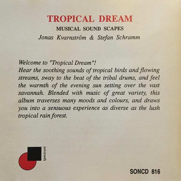 Jonas Kvarnström & Stefan Schramm : Tropical Dream (CD, Album)