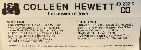 Colleen Hewett : The Power Of Love (Cass, Album)