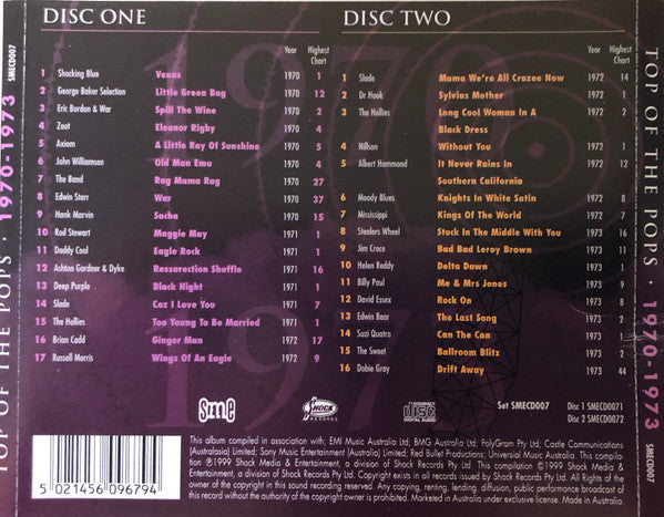 Various : Top Of The Pops 1970 - 1973 Volume 1 (2xCD, Comp)