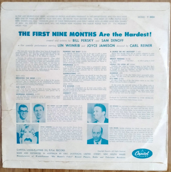 Len Weinrib & Joyce Jameson : The First Nine Months Are The Hardest! (LP, Mono)