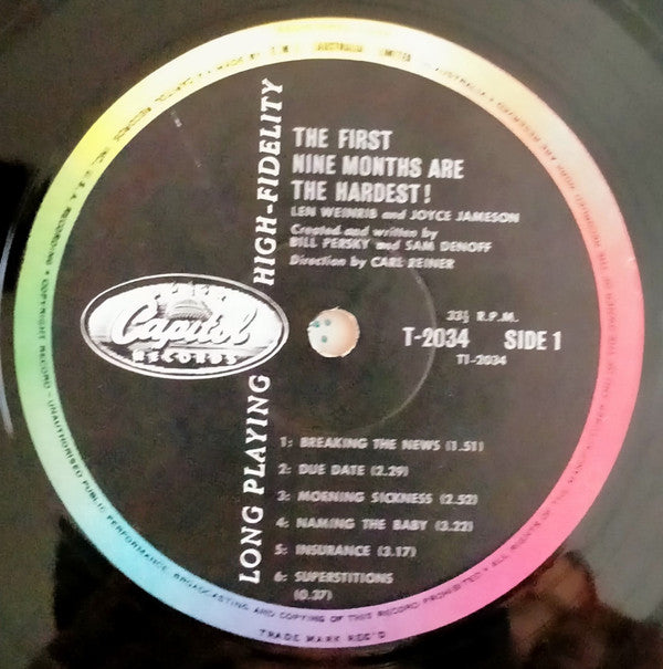 Len Weinrib & Joyce Jameson : The First Nine Months Are The Hardest! (LP, Mono)