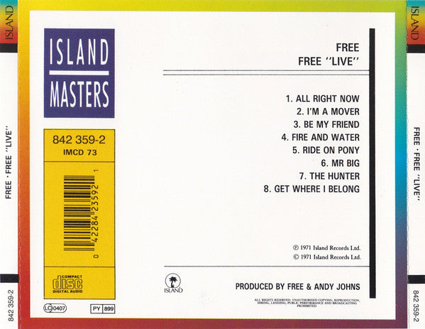 Free : Free Live (CD, Album, RE)