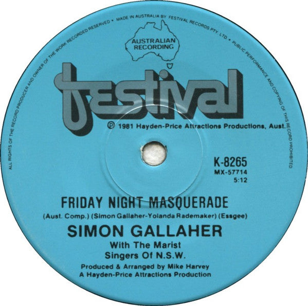 Simon Gallaher with The Marist Singers Of N.S.W. : Australia Be Proud (7", Single)