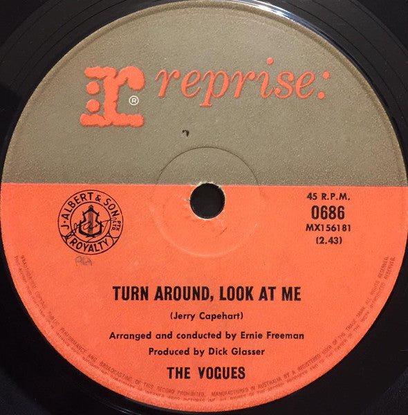 The Vogues : Turn Around, Look At Me / Then (7", Single)