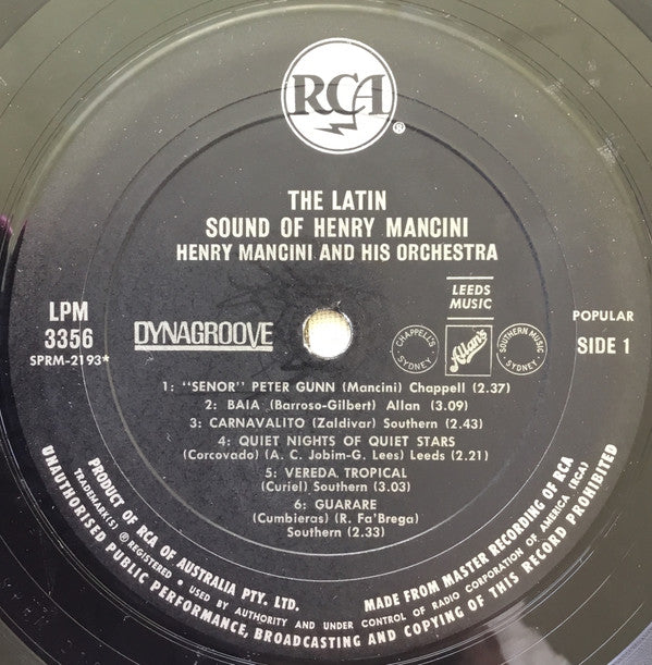 Henry Mancini : The Latin Sound Of Henry Mancini (LP, Album, Mono)