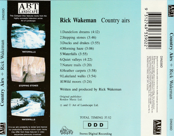 Rick Wakeman : Country Airs (CD, Album, RE)