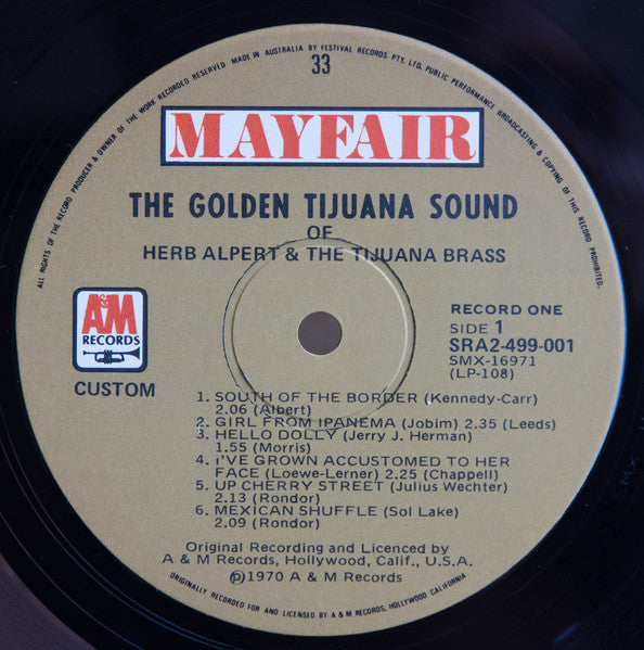 Herb Alpert & The Tijuana Brass : The Golden Sounds of Herb Alpert and the Tijuana Brass (2xLP, Comp)