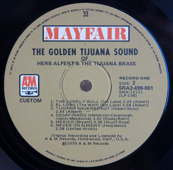 Herb Alpert & The Tijuana Brass : The Golden Sounds of Herb Alpert and the Tijuana Brass (2xLP, Comp)