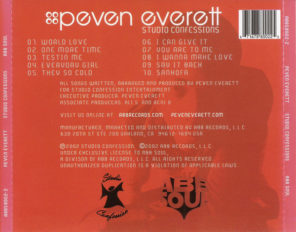 Peven Everett : Studio Confessions (CD, Album)