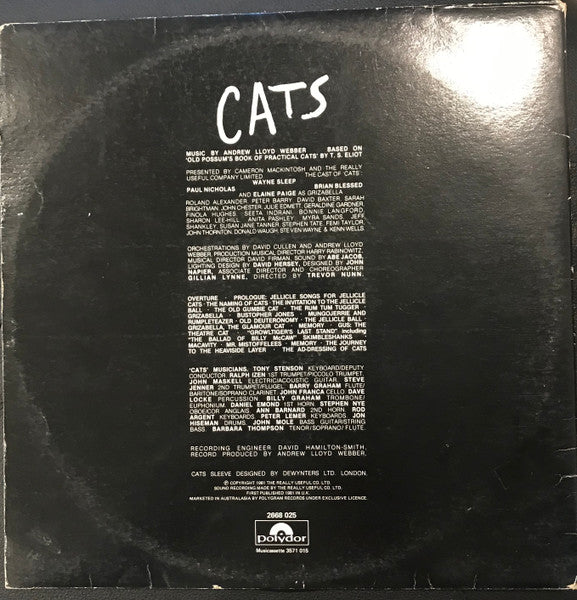 Andrew Lloyd Webber : Cats (2xLP, Gat)