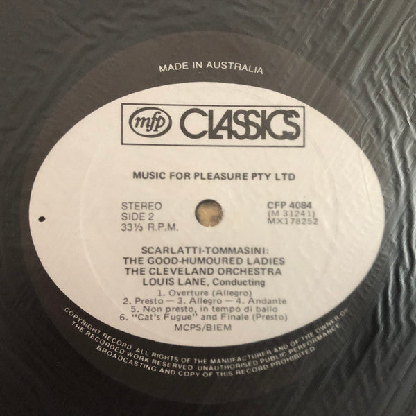 Johann Sebastian Bach - Sir William Walton / Domenico Scarlatti - Vincenzo Tommasini - The Cleveland Orchestra / Louis Lane : The Wise Virgins (Ballet Suite) / The Good-Humoured Ladies (Ballet Suite) (LP, Album, RE)