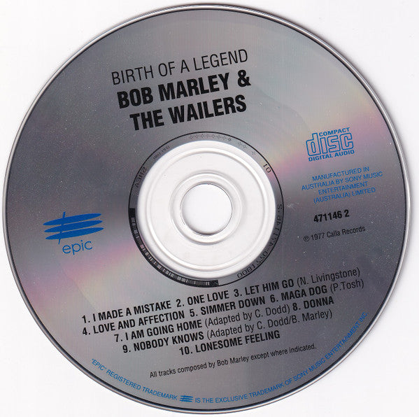 Bob Marley & The Wailers Featuring Peter Tosh : The Birth Of A Legend (CD, Comp, RE)