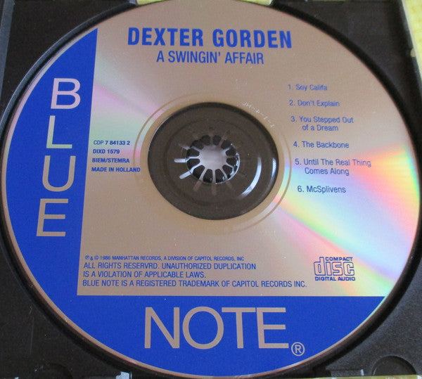Dexter Gordon : A Swingin' Affair (CD, Album, RE)