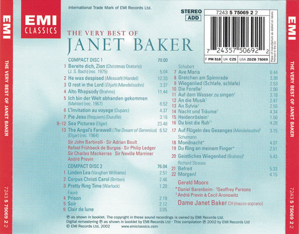 Janet Baker : The Very Best Of Janet Baker (2xCD, Comp)