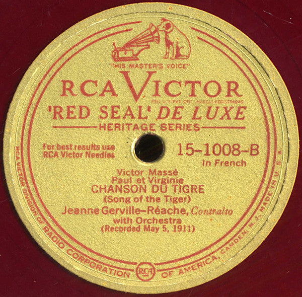 Jeanne Gerville-Réache : Habanera / Chanson Du Tigre (12", Red)
