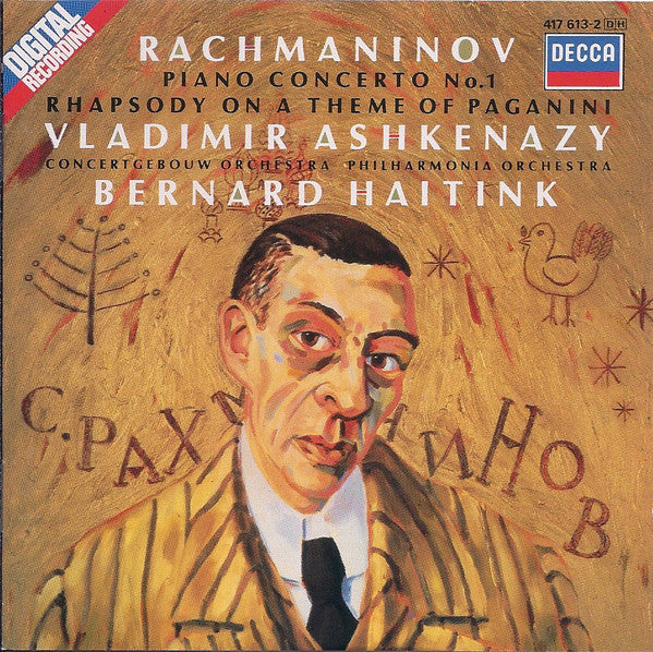 Rachmaninov*, Vladimir Ashkenazy, Concertgebouw Orchestra*, Philharmonia Orchestra, Bernard Haitink : Piano Concerto No. 1 / Rhapsody On A Theme Of Paganini (CD, Album)