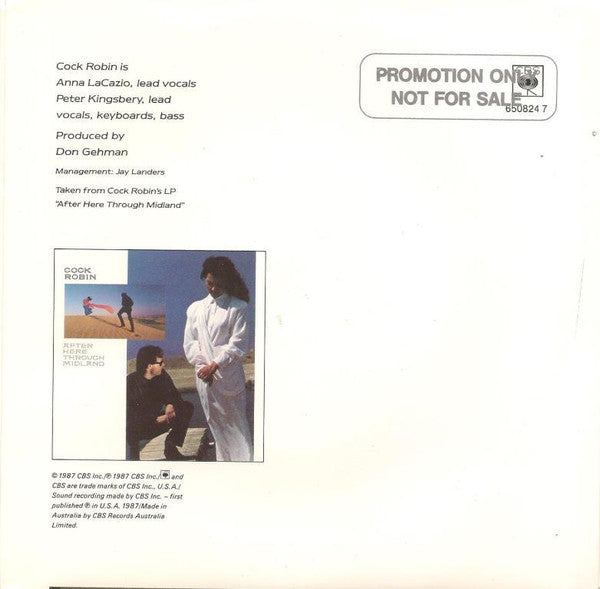 Cock Robin : Just Around The Corner (7", Single)