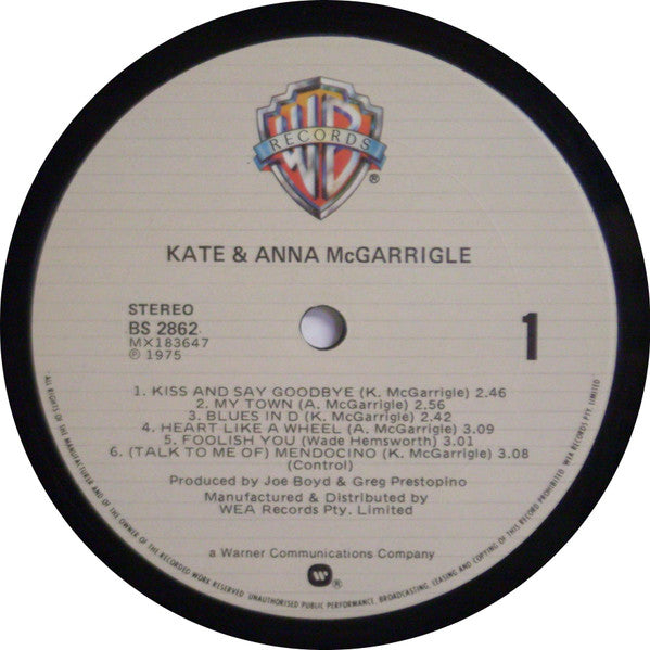 Kate & Anna McGarrigle : Kate & Anna McGarrigle (LP, Album, RE)