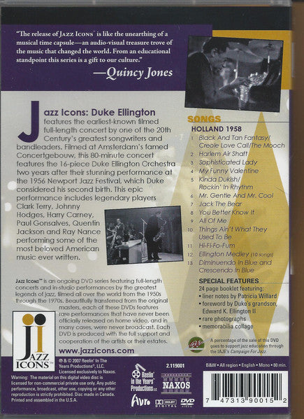 Duke Ellington : Live In '58 (DVD-V, Mono)