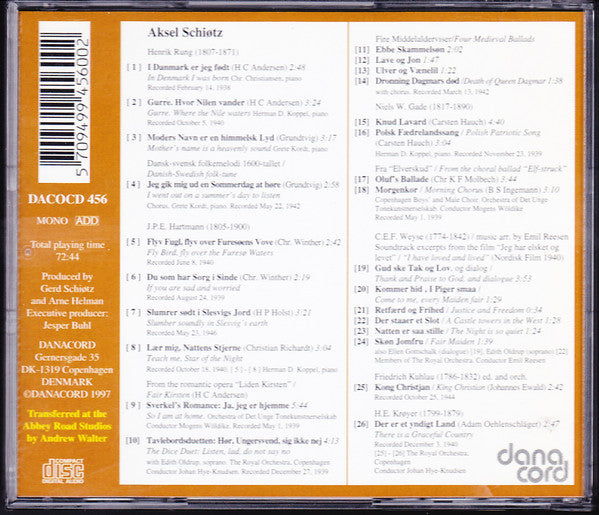 Aksel Schiøtz : The Complete Aksel Schiøtz Recordings 1933-1946 - Danish Golden Age - Vol. 6 (CD, Comp, Mono)