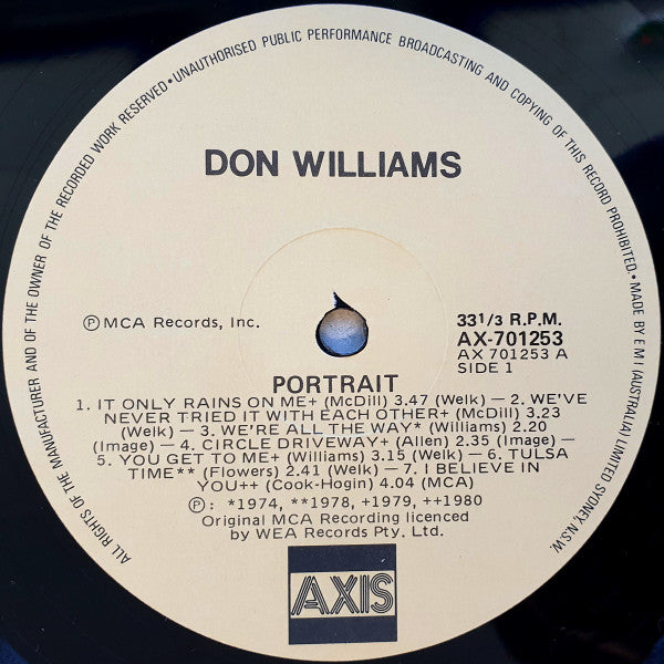 Don Williams (2) : Portrait (LP, Album, RE)