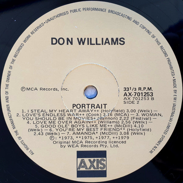 Don Williams (2) : Portrait (LP, Album, RE)