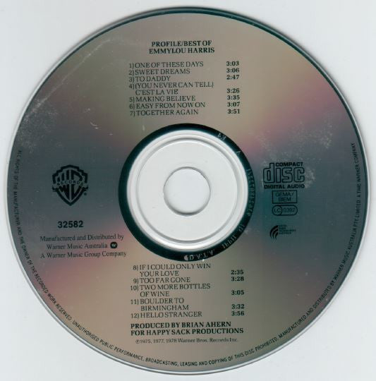 Emmylou Harris : Profile / Best Of Emmylou Harris (CD, Comp, RE)