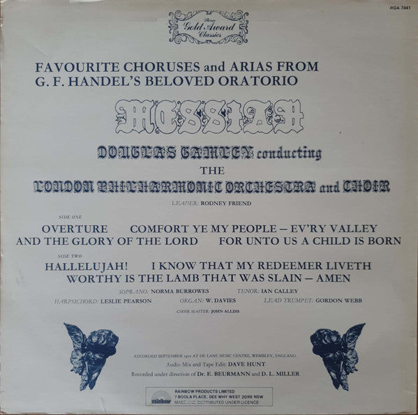 Handel* • London Philharmonic Orchestra And Choir*, Douglas Gamley : Messiah (LP)