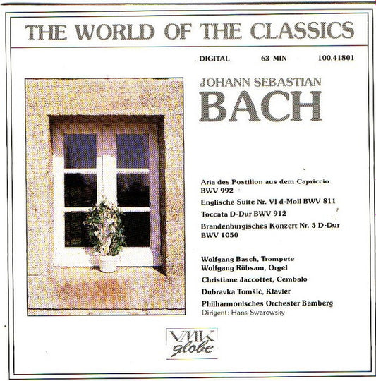 Johann Sebastian Bach - Wolfgang Basch, Wolfgang Rübsam (2), Christiane Jaccottet, Dubravka Tomšić*, Philharmonisches Orchester Bamberg* Dirigent: Hans Swarowsky (2) : Aria Des Postillon Aus Dem Capriccio BWV 992 / Englische Suite Nr. VI D-Moll BWV 811 / Toccata D-Dur BWV 912 / Brandenburgisches Konzert Nr. 5 D-Dur BWV 1050 (CD, Comp)