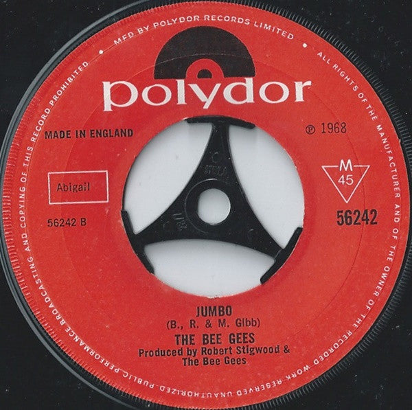 The Bee Gees* : The Singer Sang His Song (7", Single, Mono)