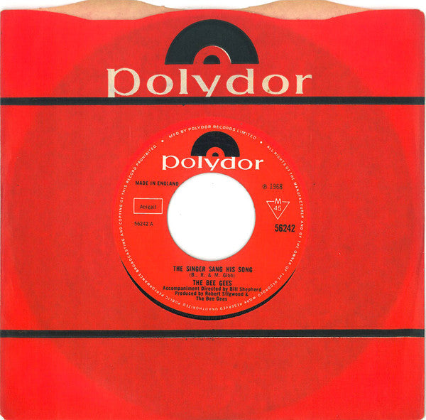 The Bee Gees* : The Singer Sang His Song (7", Single, Mono)