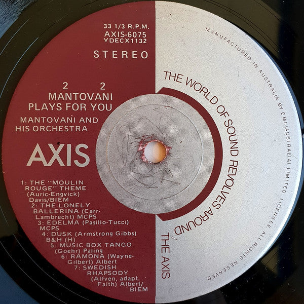Mantovani And His Orchestra : Mantovani Plays For You (LP, Album)