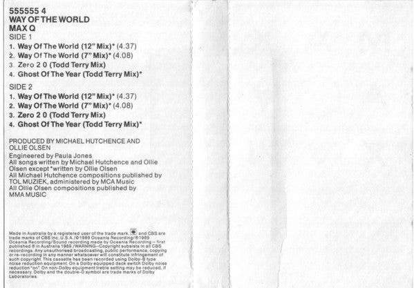 Max Q : Way Of The World (Cass, Maxi, Single)