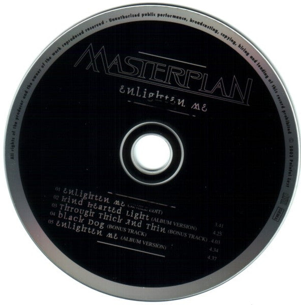 Masterplan (2) : Enlighten Me (CD, Single, J-C)